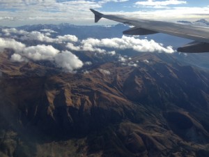 My view of the mountains around Cusco before landing